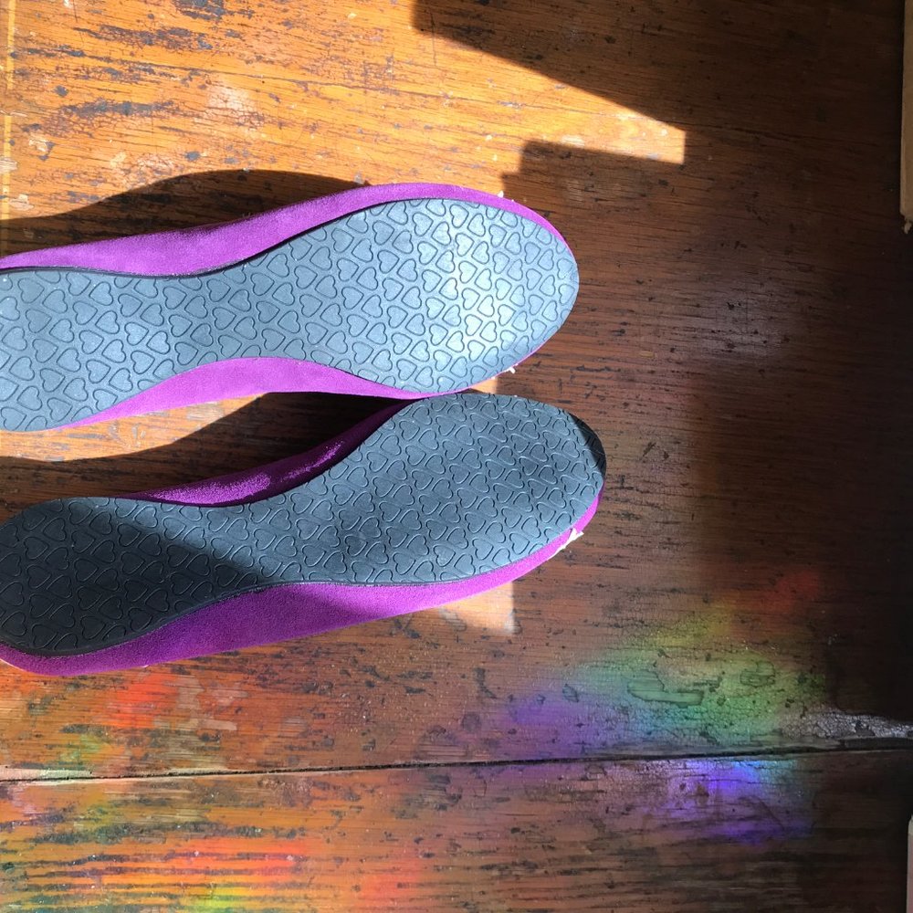 Modcloth TUK Purple Suede Fox Flat Size 8 - Picture 5 of 6